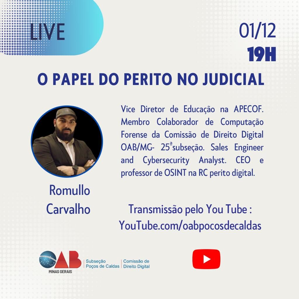 Live: O Papel do Perito no Judicial