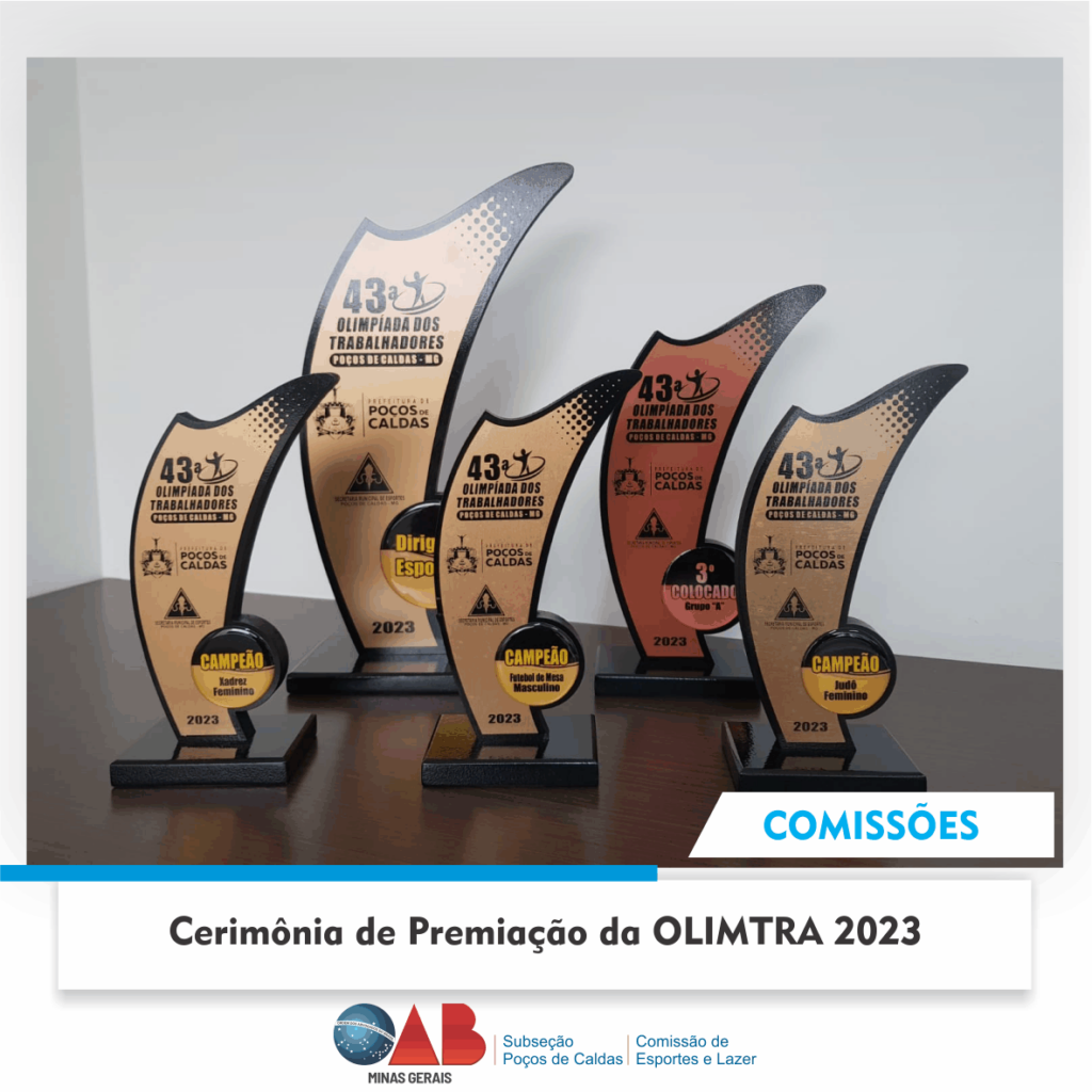 Cerimônia de premiação da OLIMTRA 2023